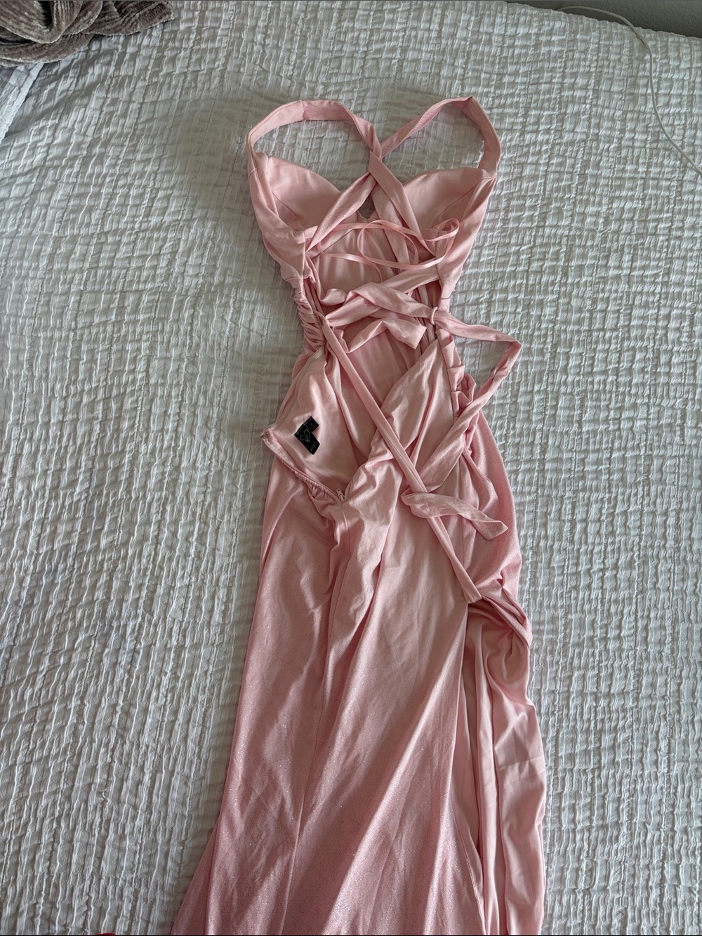 Windsor Blush Pink Ruched Halter Bodycon Dress - Picture 2 of 3